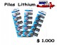 pilas  lithium/larga duracion precio, $ 1.000
