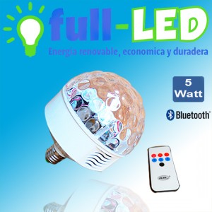 importadora full-led Repuestos en Chile en La Cisterna |  Ampolleta r&iacute;tmica full-led /bluetooth /5 watt/envios a todo chile, Importadora full-led, es lider en iluminacion led y kit solares