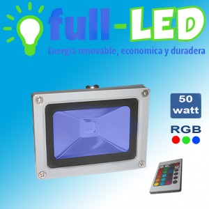 importadora full-led Repuestos en Chile en La Cisterna |  Foco proyector full-led 50 watt  rgb/envios a todo chile, Importadora full-led, es lider en iluminacion led y kit solares