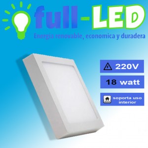 importadora full-led Repuestos en Chile en La Cisterna |  Sobrepuesto cuadrado full-led /18 watt/envios a todo chile, Importadora full-led, es lider en iluminacion led y kit solares