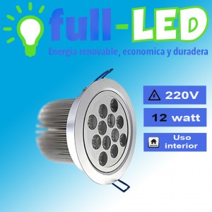importadora full-led Repuestos en Chile en La Cisterna |  Embutido full-led //12 watt/ a la vista /marco gris, Importadora full-led, es lider en iluminacion led y kit solares