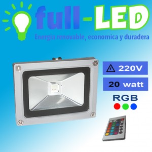 importadora full-led Repuestos en Chile en La Cisterna |  Foco proyector full-led  20 watt  rgb/envios a todo chile, Importadora full-led, es lider en iluminacion led y kit solares