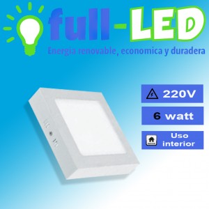 importadora full-led Repuestos en Chile en La Cisterna |  Sobrepuestos full-led cuadrado 6 watt/ envios a todo chile, Importadora full-led, es lider en iluminacion led y kit solares