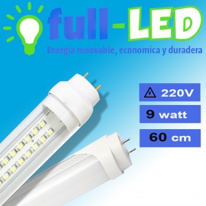 importadora full-led Repuestos en Chile en La Cisterna |  Tubos full-led  9 watt  60 cm/transparente o pavonado, Importadora full-led, es lider en iluminacion led y kit solares