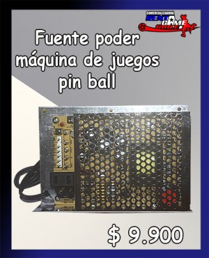 RENTAGAME CHILE Repuestos en Chile en La Cisterna |  Fuente poder pin ball/precio: $ 9.900 pesos, Rentagame: maquinas de juego:  accesorios,repuestos, servicio tecnico
