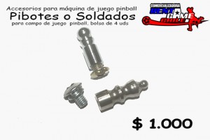 RENTAGAME CHILE Repuestos en Chile en La Cisterna |  Pibotes o soldados para maquina de juego pinball/precio: $ 1.000 pesos, Rentagame: maquinas de juego:  accesorios,repuestos, servicio tecnico