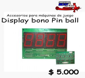 RENTAGAME CHILE Repuestos en Chile en La Cisterna |  Display bono para maquina de juego pin ball 4 digitos/precio: $ 5.000, Rentagame: maquinas de juego:  accesorios,repuestos, servicio tecnico