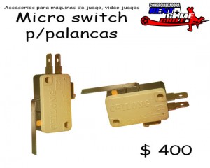 RENTAGAME CHILE Repuestos en Chile en La Cisterna |  Micro switch p/palancas de maquinas de juego/precio: $ 400, Rentagame: maquinas de juego:  accesorios,repuestos, servicio tecnico