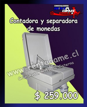 RENTAGAME CHILE Repuestos en Chile en La Cisterna |  Contadora y separadora de monedas/precio: $ 259.000, Rentagame: maquinas de juego:  accesorios,repuestos, servicio tecnico