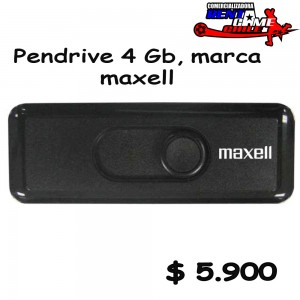 RENTAGAME CHILE Repuestos en Chile en La Cisterna |  Pendrive 4 gb, marca maxell/precio: $ 5.900, Rentagame: maquinas de juego:  accesorios,repuestos, servicio tecnico