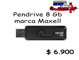 RENTAGAME CHILE Repuestos en Chile en La Cisterna |  Pendrive 8 gb, marca maxell/precio: $ 6.900, Rentagame: maquinas de juego:  accesorios,repuestos, servicio tecnico