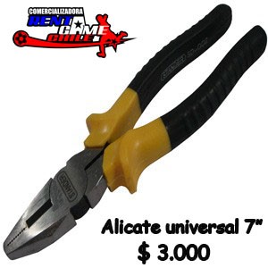 RENTAGAME CHILE Repuestos en Chile en La Cisterna |  Alicate universal 7 pulgadas /precio oferta rentagame: $ 3.000, Rentagame: maquinas de juego:  accesorios,repuestos, servicio tecnico