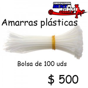 RENTAGAME CHILE Repuestos en Chile en La Cisterna |  Amarras plasticas 100 unidades/precio oferta: $ 500, Rentagame: maquinas de juego:  accesorios,repuestos, servicio tecnico