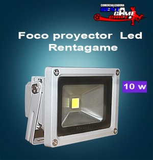 Rentagame chile Repuestos en Chile en Santiago |  Foco proyector  led  rentagame/ 10 watt/aluminio/luzfria, Iluminacion led, ahorre hasta un 90% de energia electrica