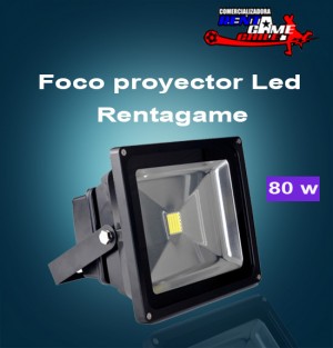 Rentagame chile Repuestos en Chile en Santiago |  Foco proyector led rentagame /80 watt/luz fria, Iluminacion led, ahorre hasta un 90% de energia electrica