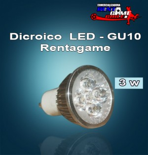 Rentagame chile Repuestos en Chile en La Cisterna |  Dicroico  led - gu10  rentagame /3 watt  220 volt, Iluminacion led, ahorre hasta un 90% de energia electrica