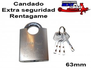 Rentagame chile Repuestos en Chile en La Cisterna |  Candado extra seguridad rentagame /63 mm/ventas a todo chile, Rentagame: maquinas de juego,accesorios, repuestos y serv. tecnico